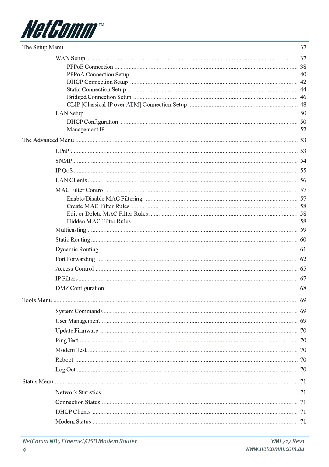 Netcom NB5 manual Snmp 