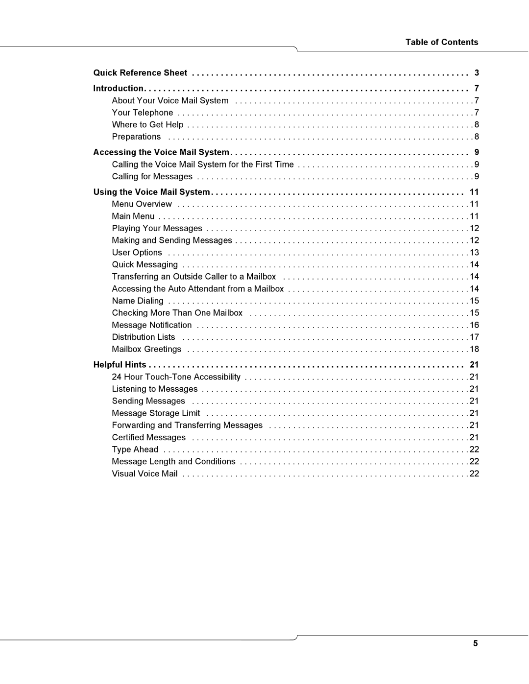 NetComm 3100 manual Table of Contents Quick Reference Sheet 