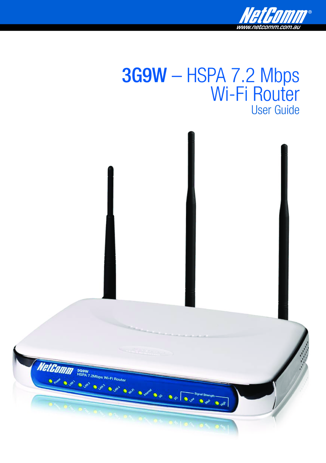 NetComm manual 3G9W Hspa 7.2 Mbps Wi-Fi Router 