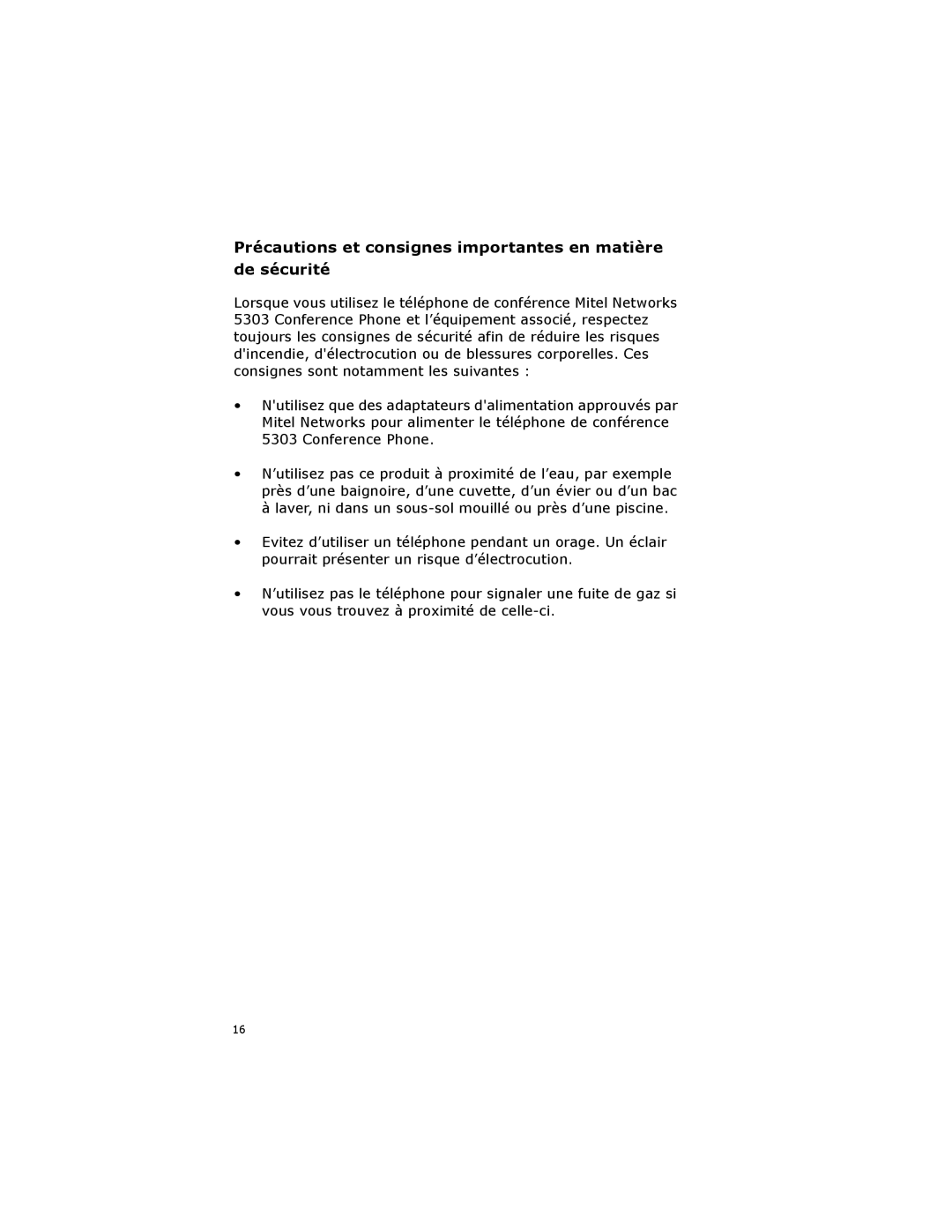 NetComm 5303 manual Précautions et consignes importantes en matière de sécurité 