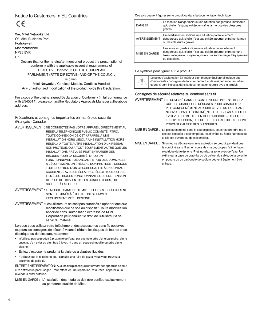 NetComm 5340 manual Évitez dexposer le produit à la pluie ou à dautres liquides, Ce symbole peut figurer sur le produit 