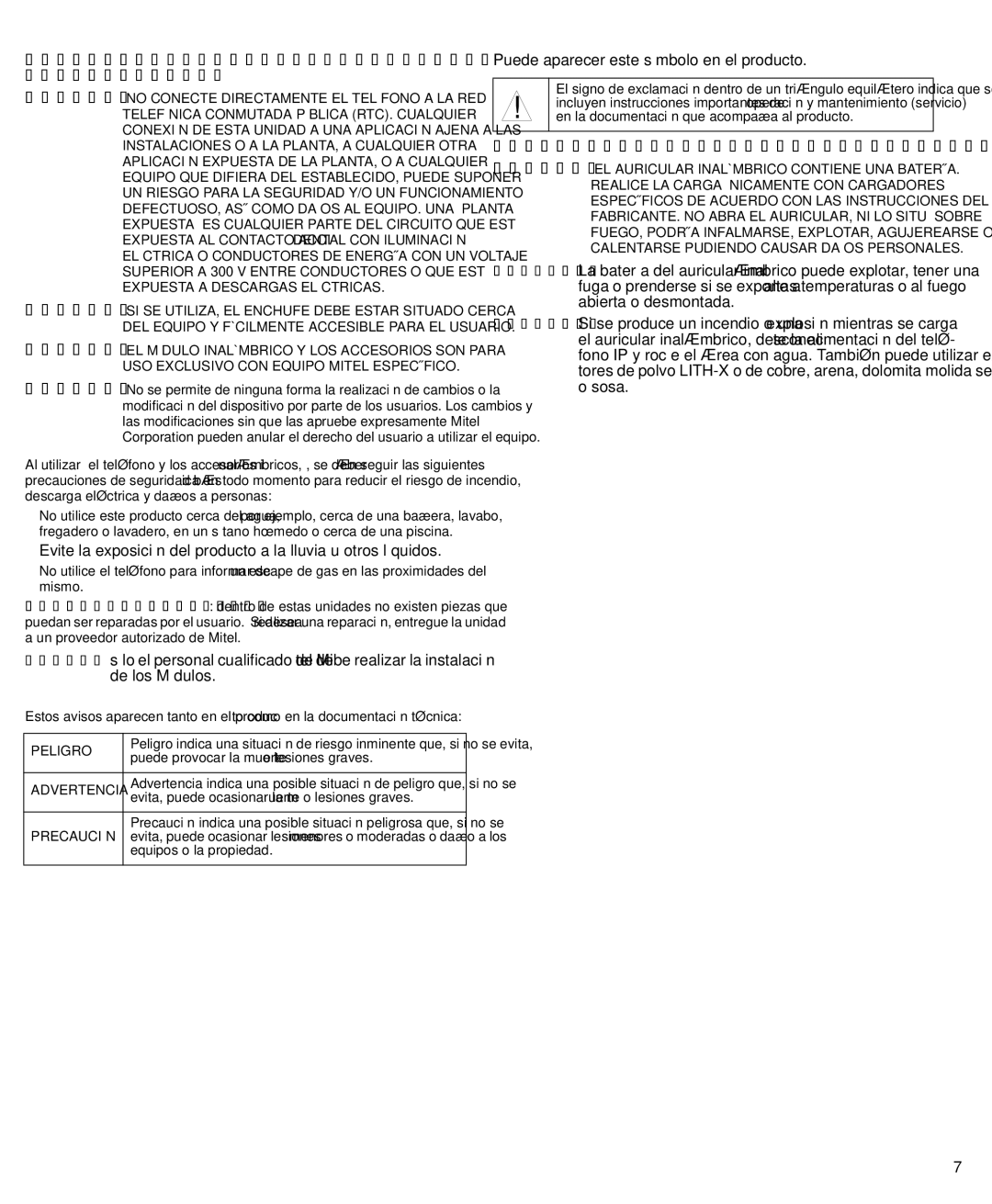 NetComm 5340 manual Puede aparecer este símbolo en el producto, Instrucciones de seguridad para auriculares inalámbricos 