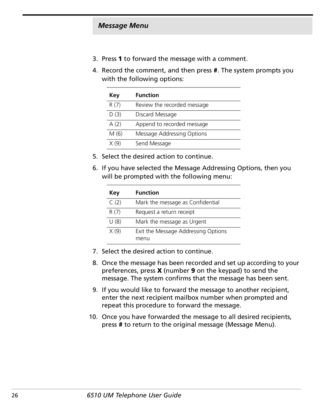 NetComm 6510 manual Discard Message 