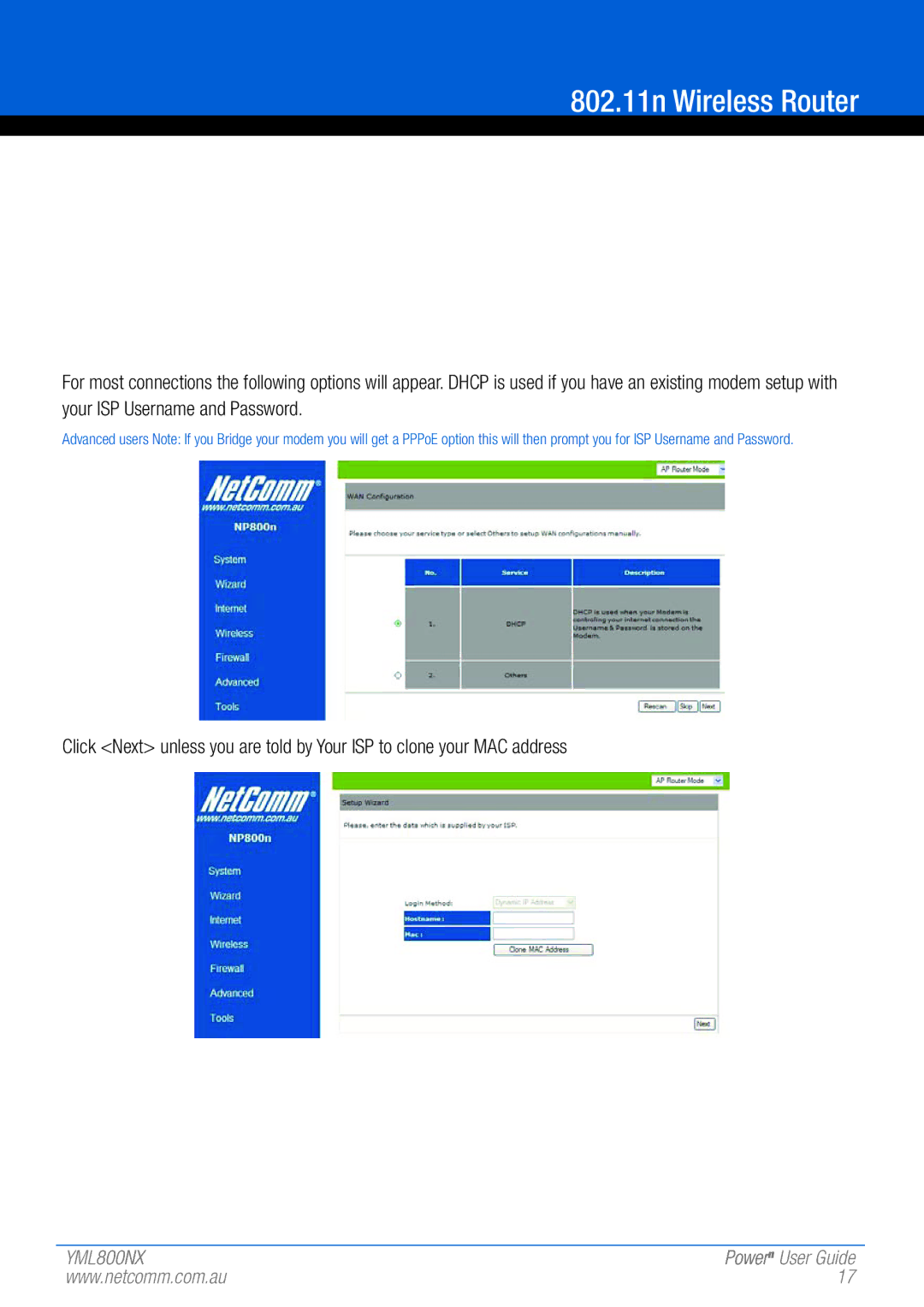 NetComm manual 802.11n Wireless Router 