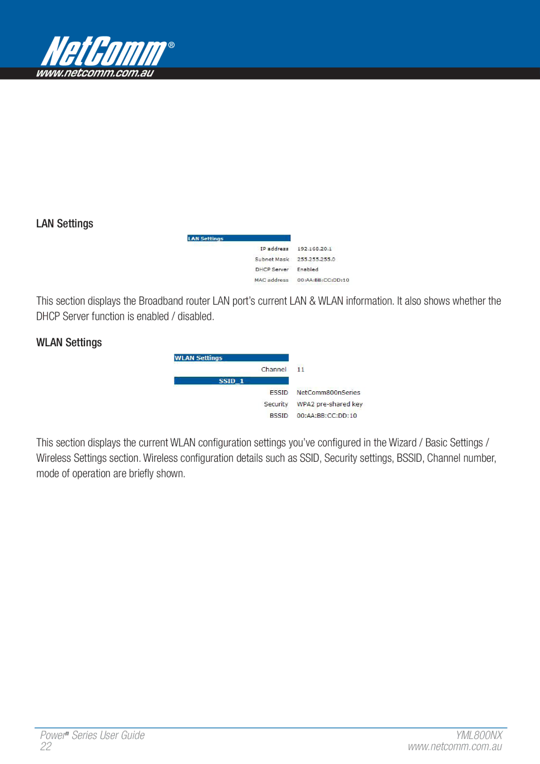 NetComm 802.11 manual Powern Series User Guide 