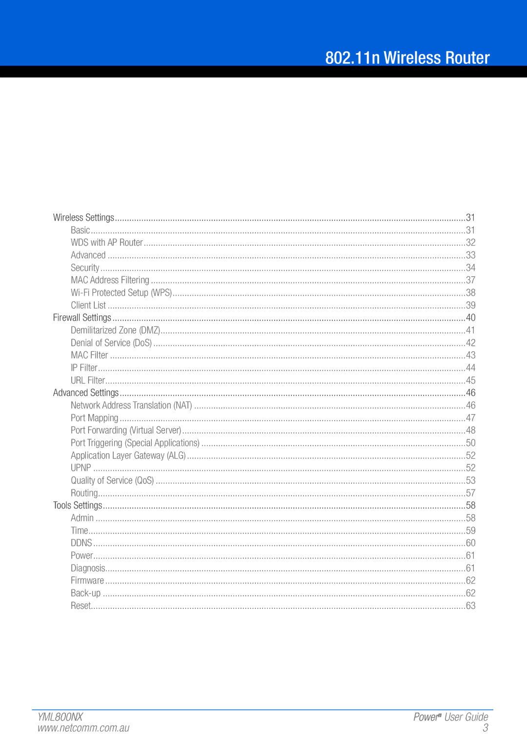 NetComm manual 802.11n Wireless Router 