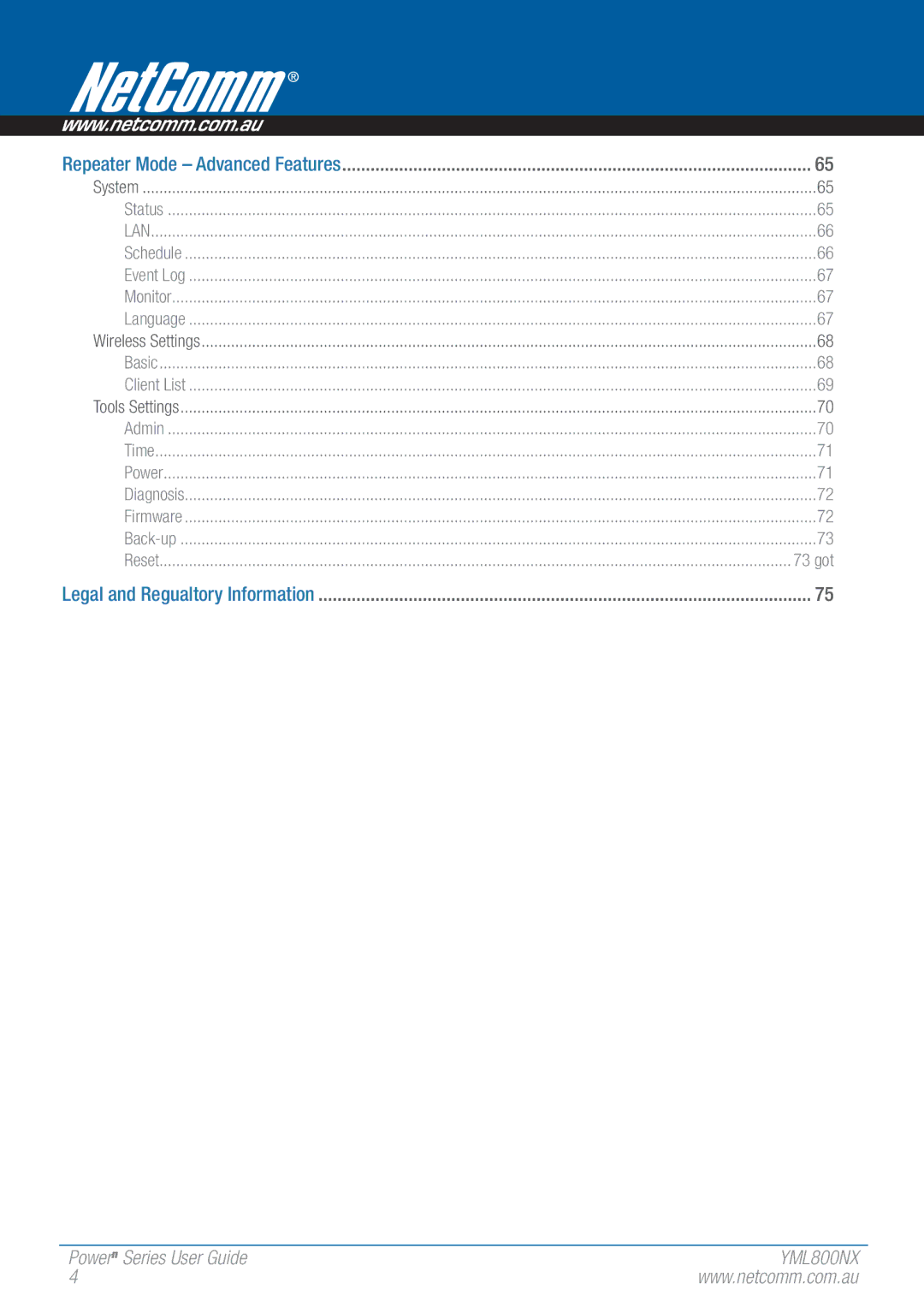 NetComm 802.11 manual 73 got 