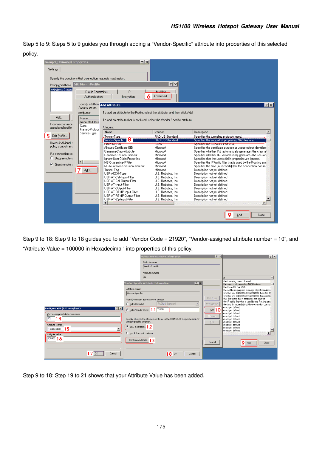 NetComm HS1100 manual 175 