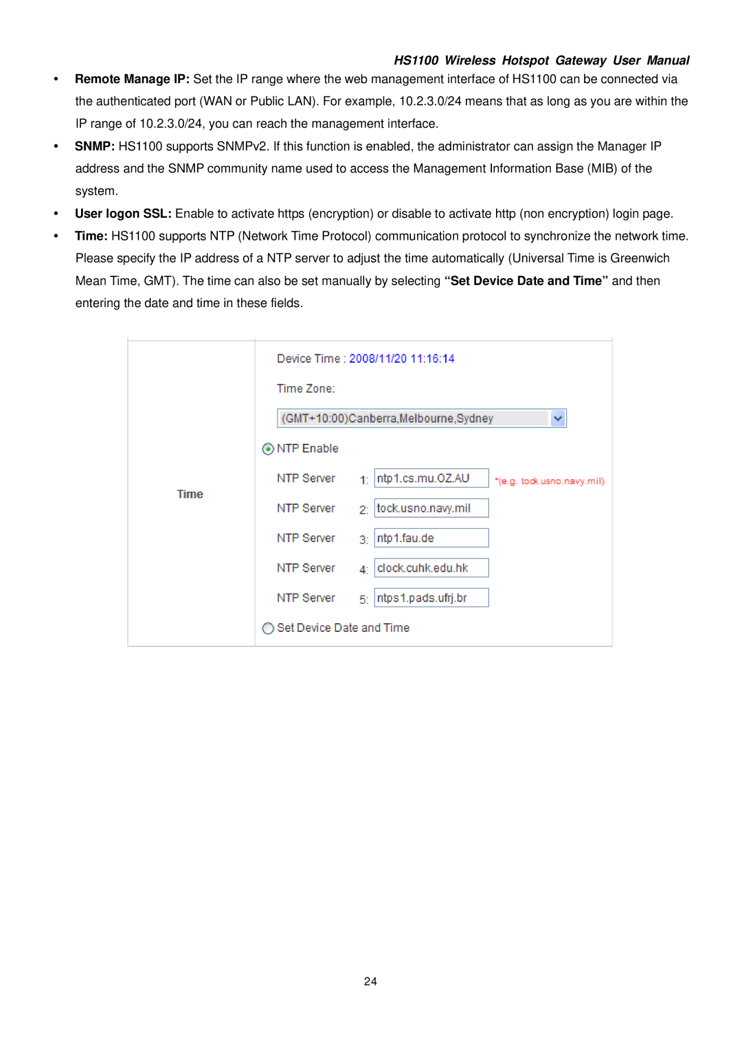 NetComm HS1100 manual 