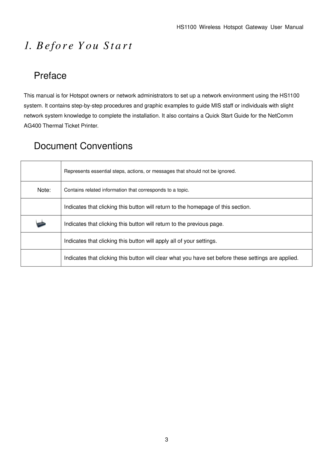 NetComm HS1100 manual Before You Start 