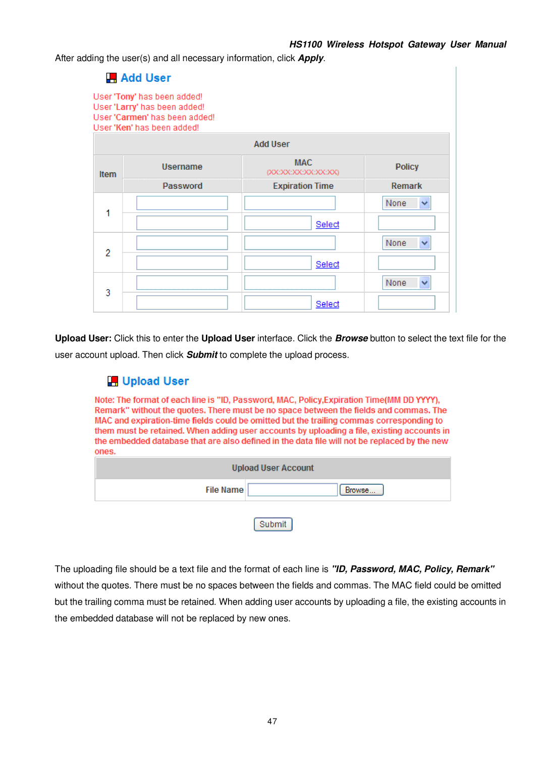 NetComm HS1100 manual 