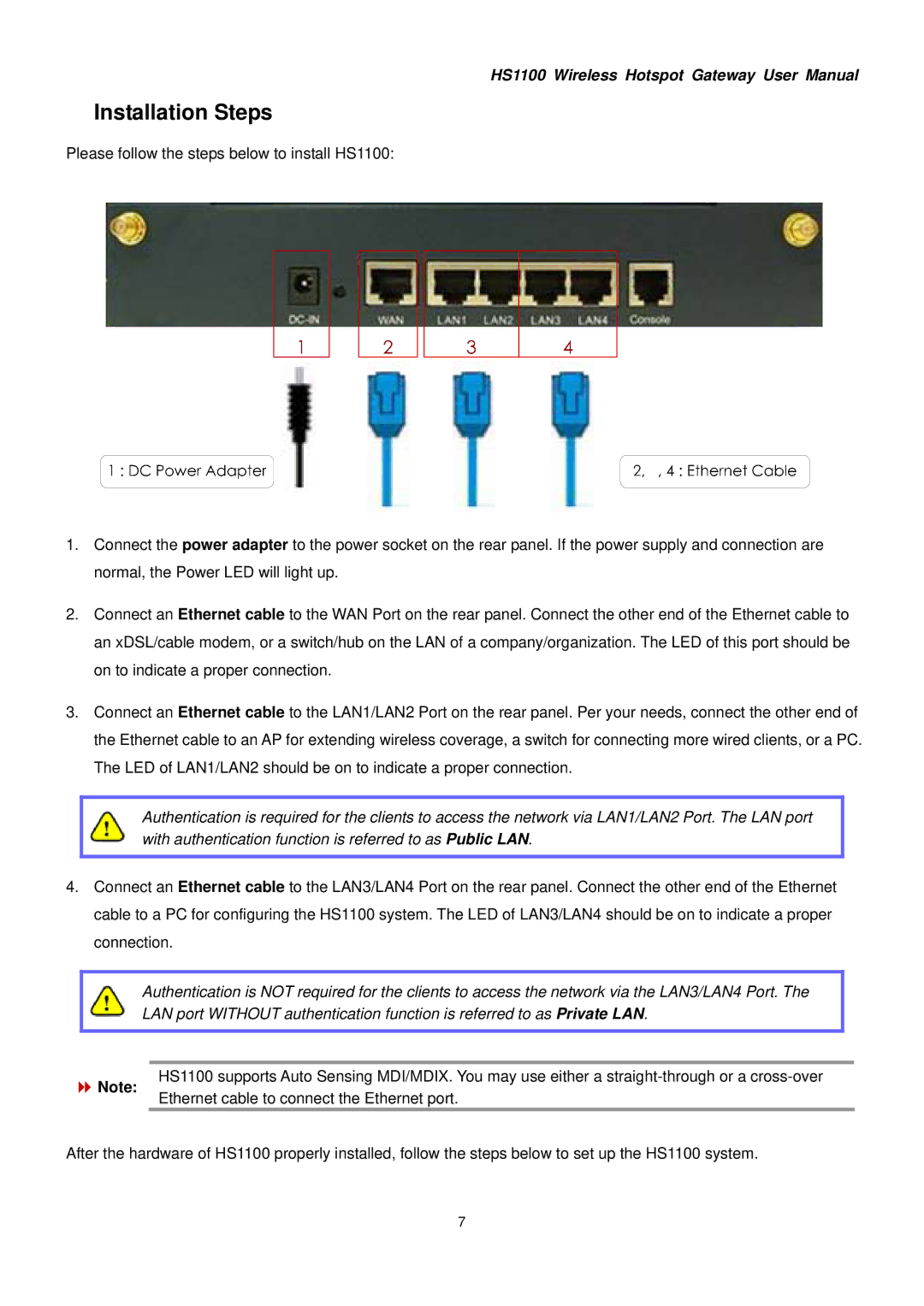 NetComm HS1100 manual Installation Steps 