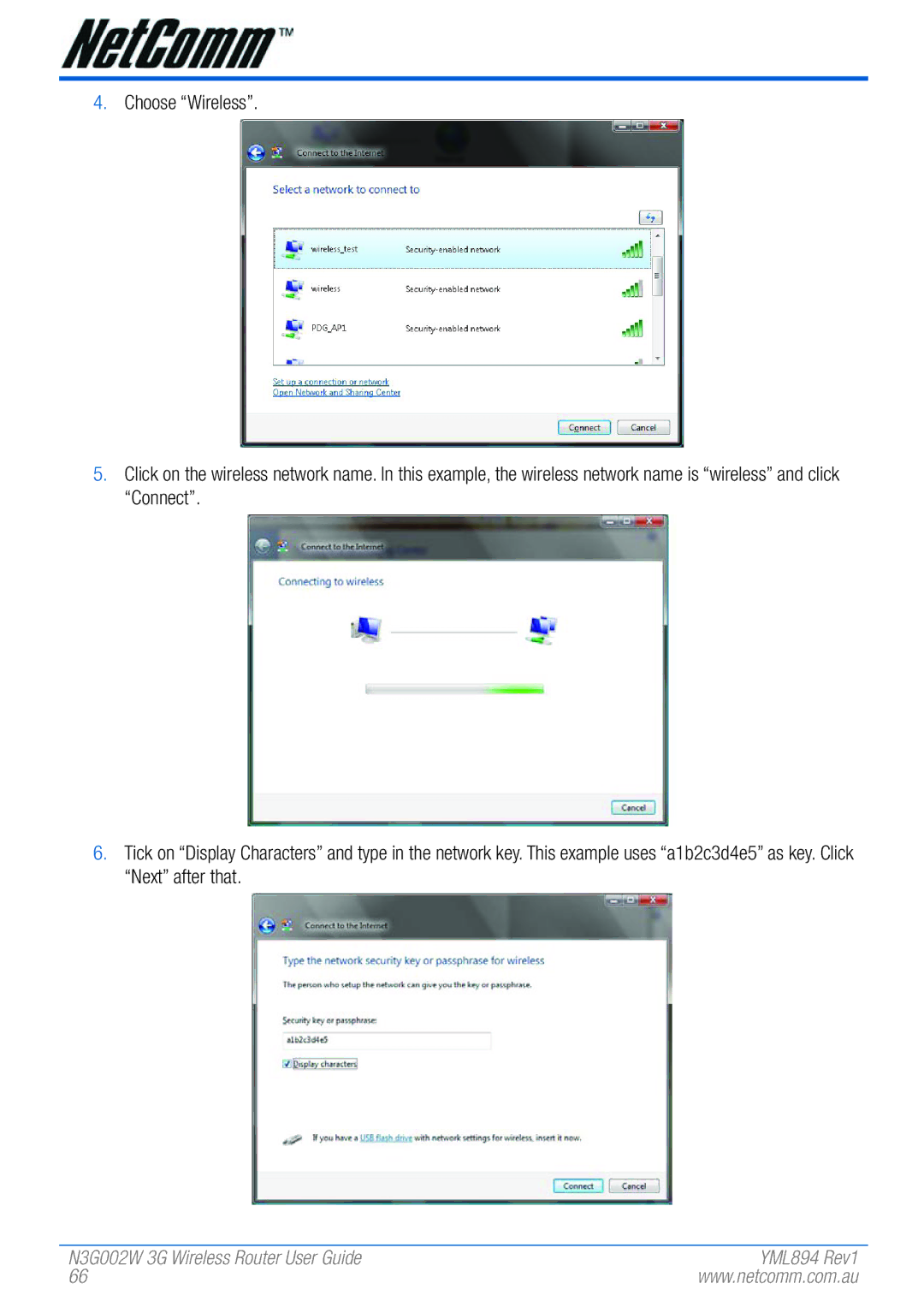 NetComm manual N3G002W 3G Wireless Router User Guide 