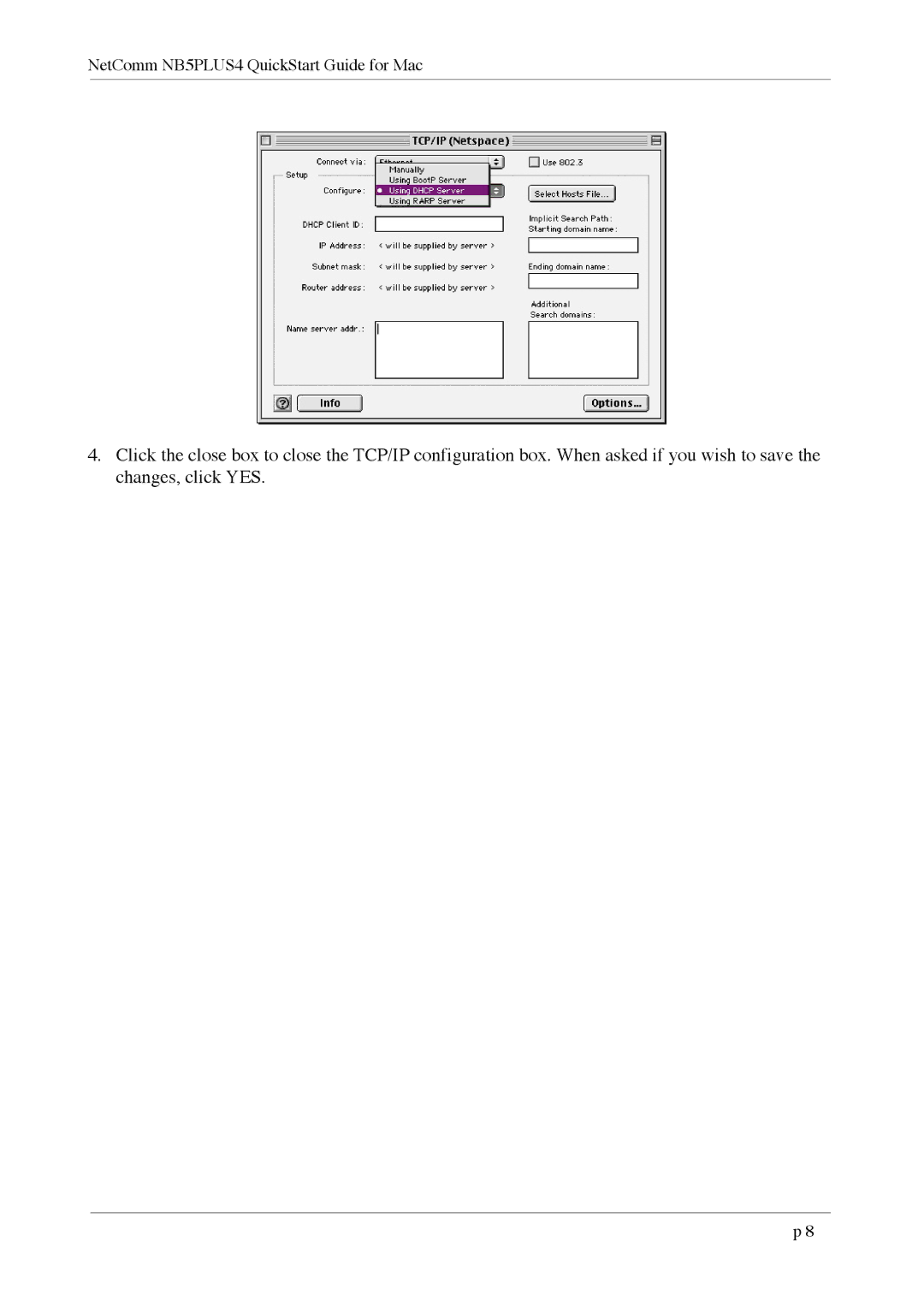 NetComm NB5Plus4 quick start NetComm NB5PLUS4 QuickStart Guide for Mac 