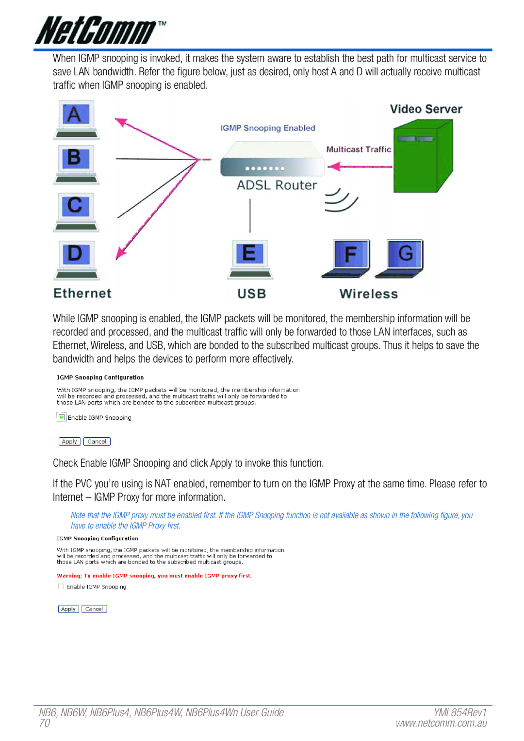 NetComm NB6PLUS4WN, NB6, NB6W, NB6PLUS4, NB6PLUS4W manual NB6, NB6W, NB6Plus4, NB6Plus4W, NB6Plus4Wn User Guide 