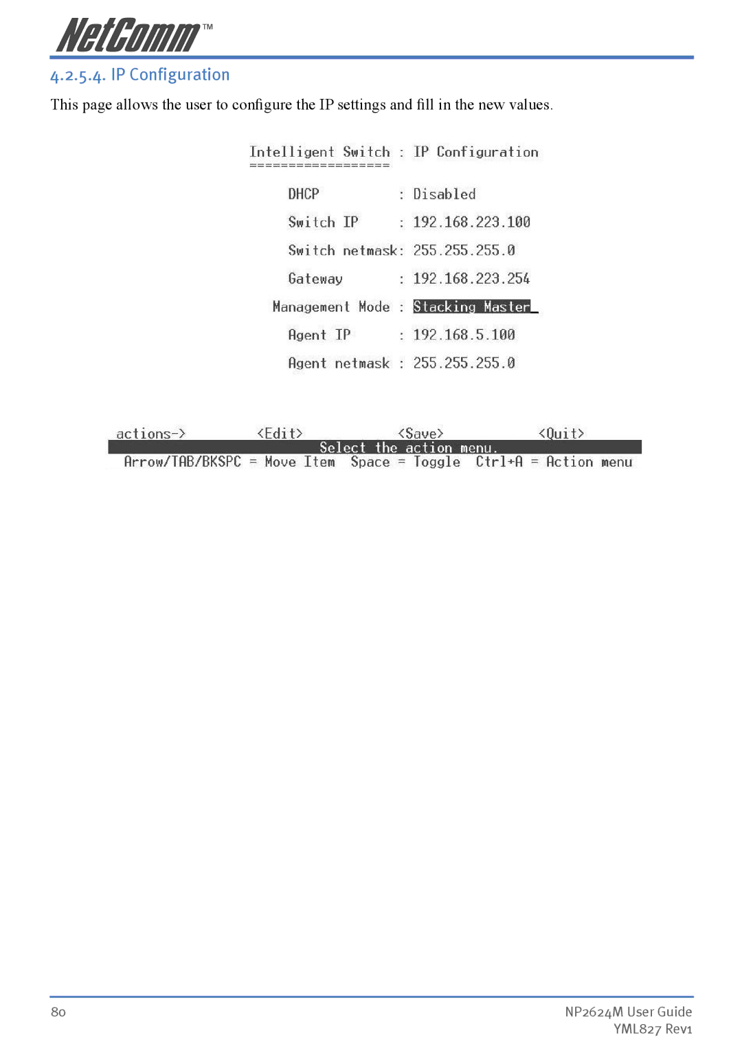 NetComm NP2624M manual IP Configuration 