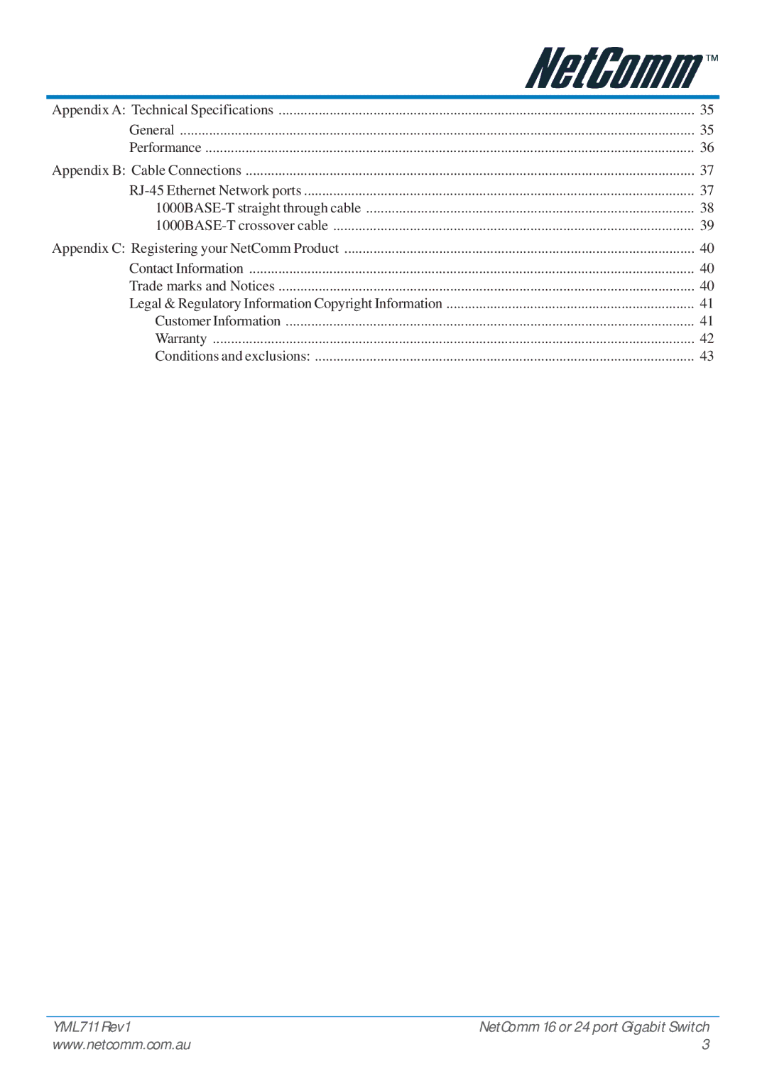 NetComm NP3024 manual YML711 Rev1 