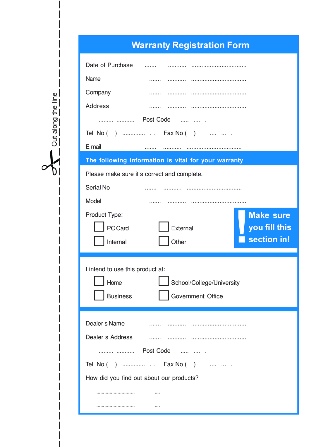 NetComm NP5410 manual Warranty Registration Form 