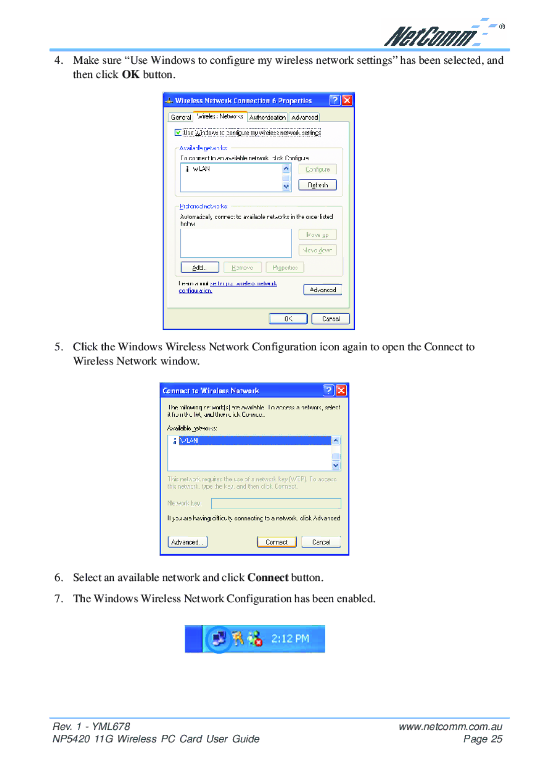 NetComm manual Rev YML678 NP5420 11G Wireless PC Card User Guide 