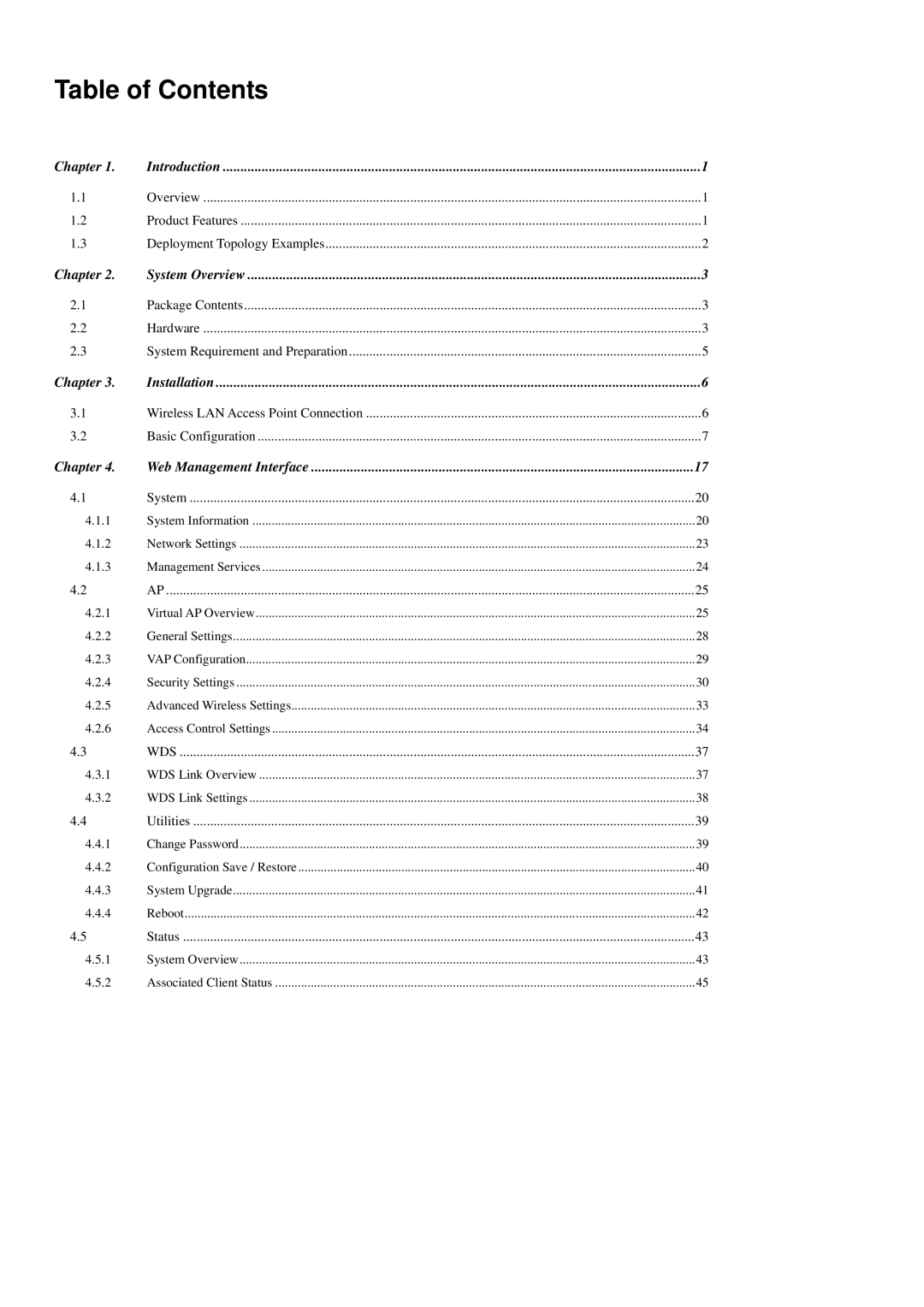 NetComm NP725 manual Table of Contents 