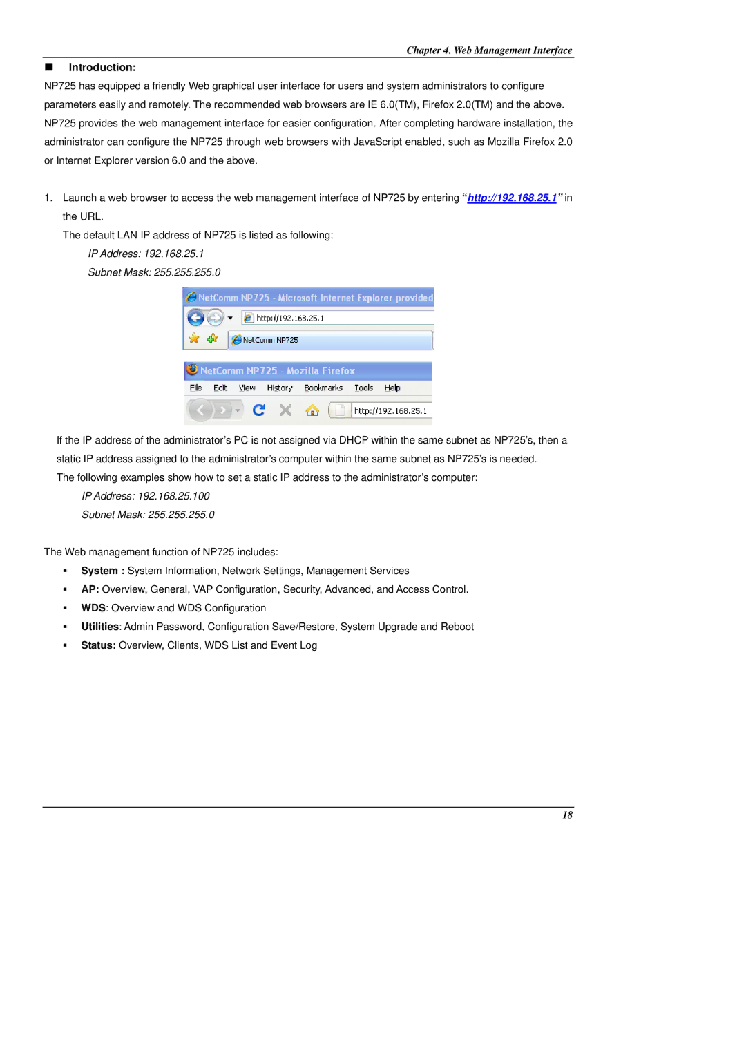 NetComm NP725 manual Introduction 