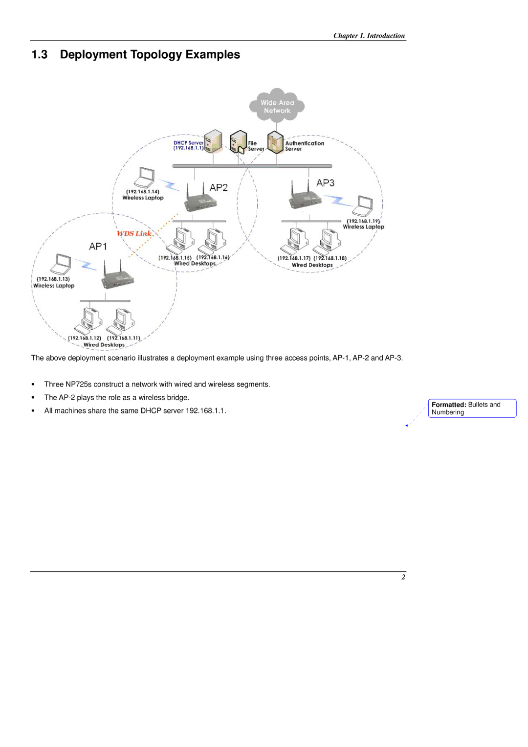 NetComm NP725 manual Deployment Topology Examples 