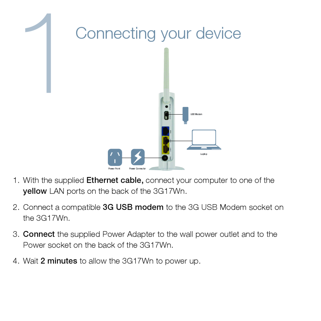 NetComm NP900n manual 1Connecting your device 