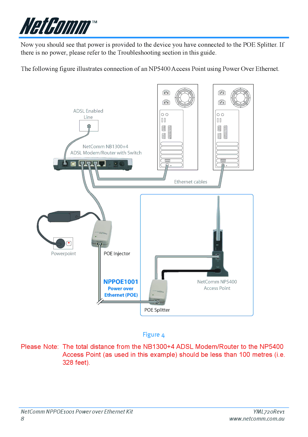 NetComm manual NetComm NPPOE1001 Power over Ethernet Kit YML720Rev1 