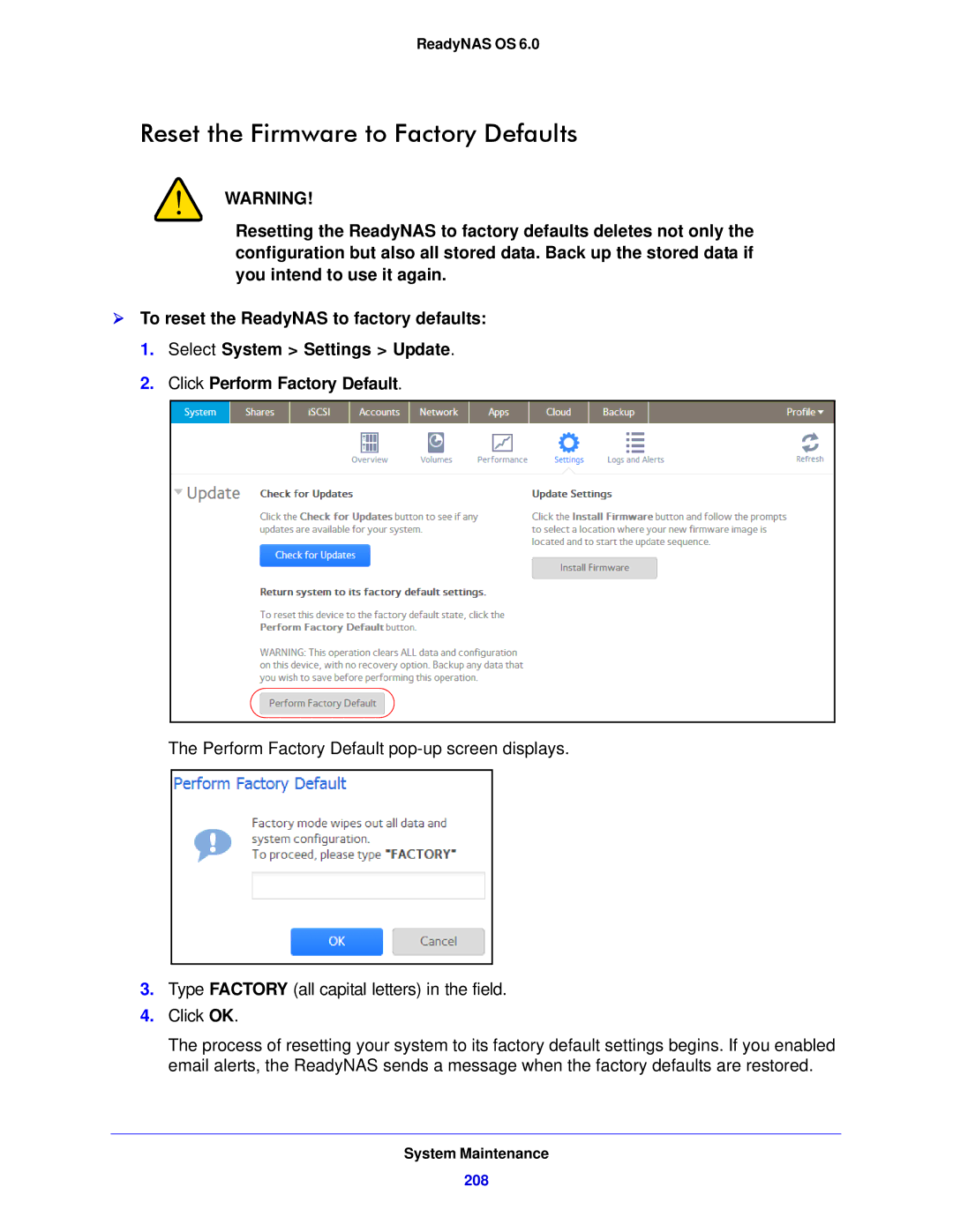 NETGEAR 314, 104, 312 software manual Reset the Firmware to Factory Defaults 