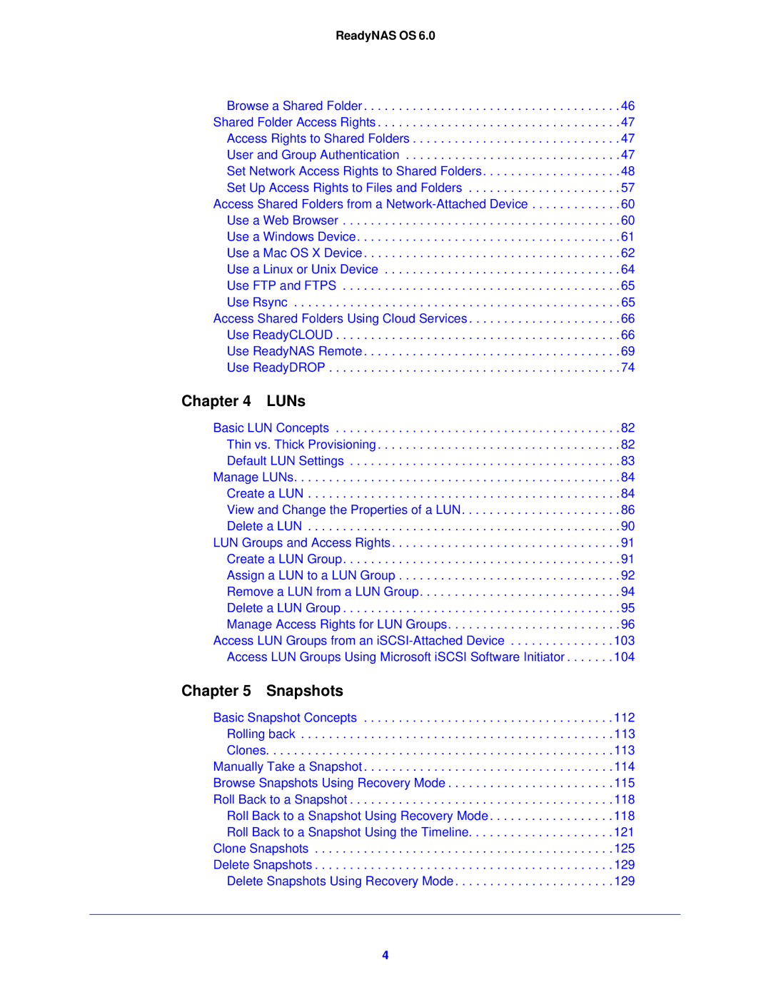 NETGEAR 314, 104, 312 software manual LUNs 