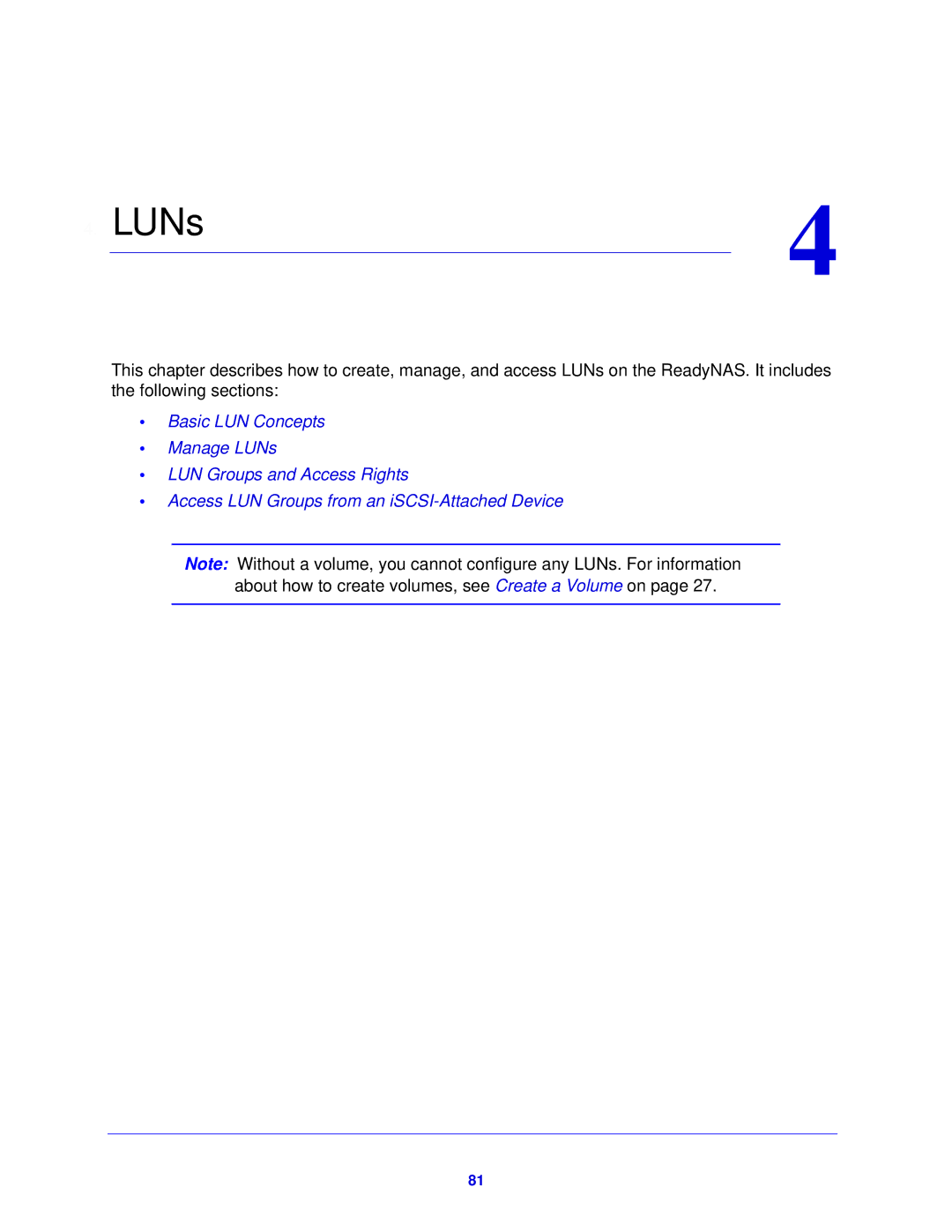 NETGEAR 104, 314, 312 software manual LUNs 