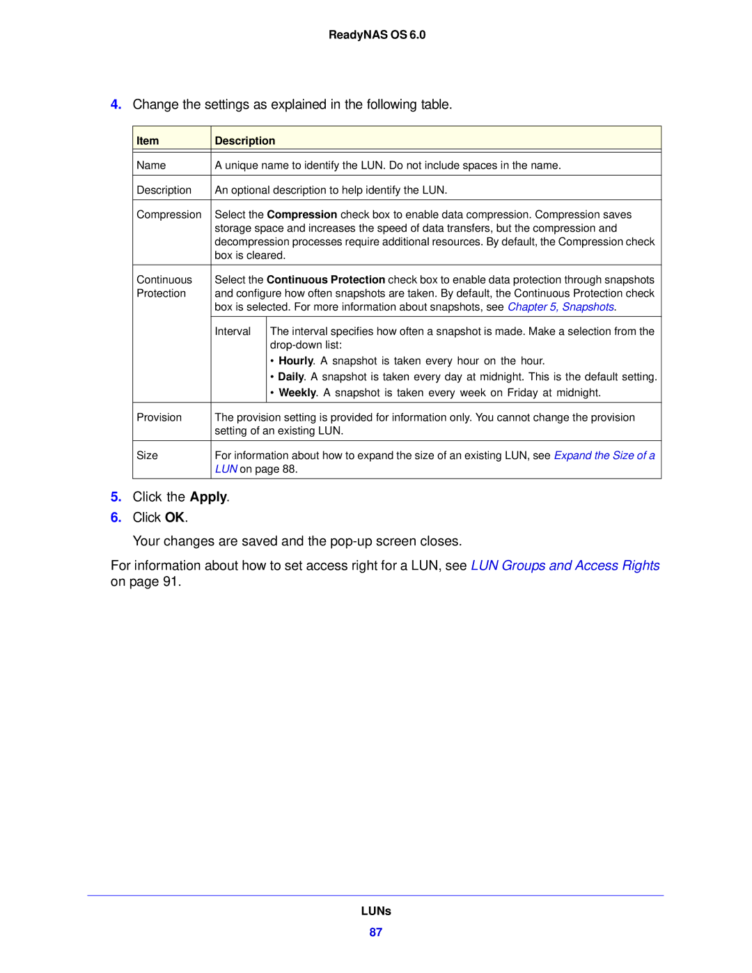 NETGEAR 104, 314, 312 software manual LUN on 