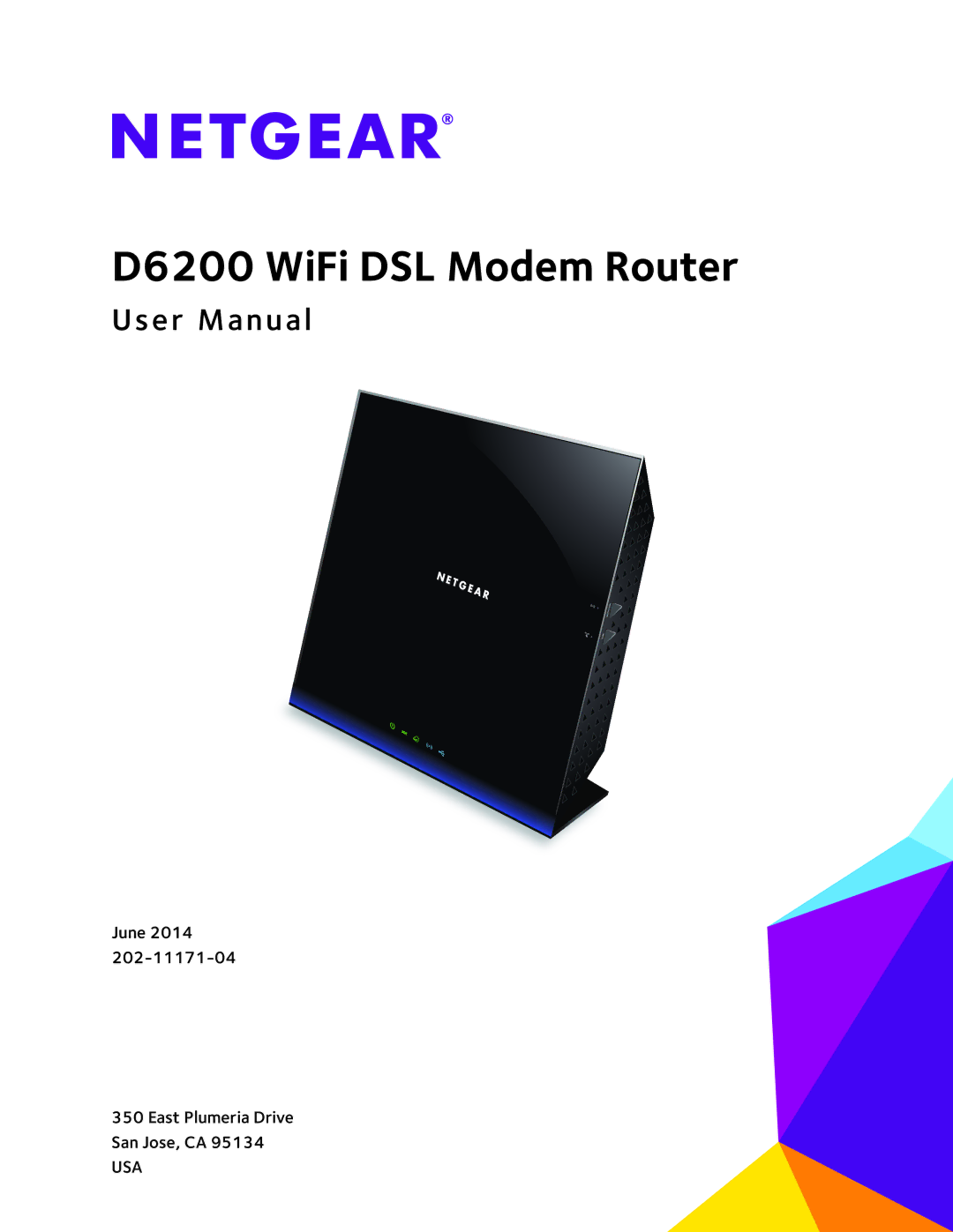 NETGEAR 202-11171-04 user manual D6200 WiFi DSL Modem Router 