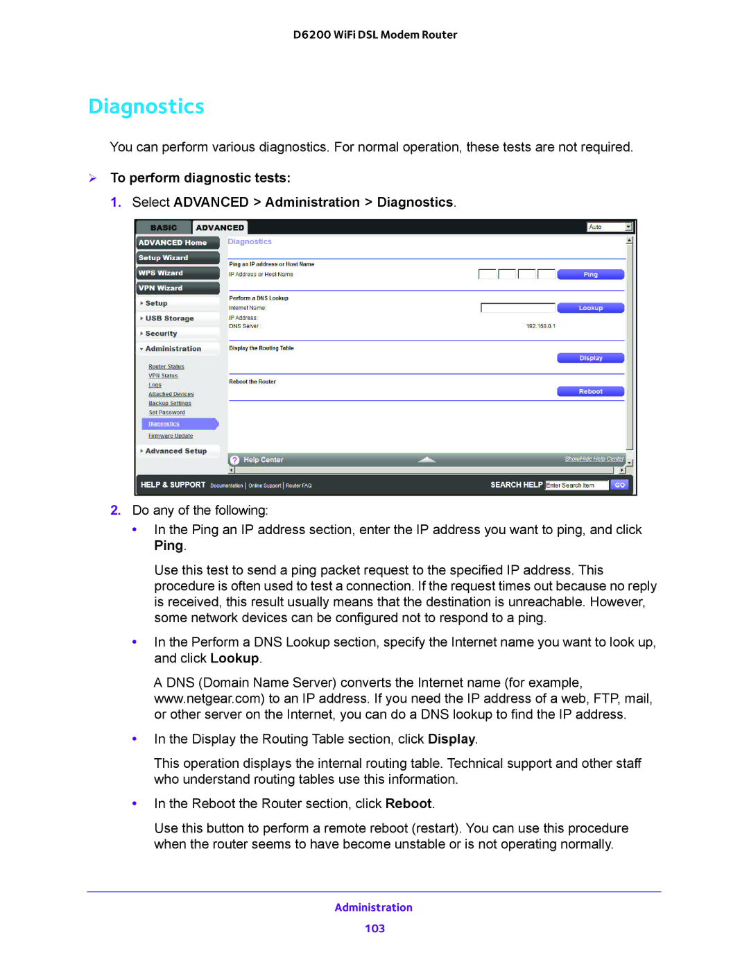 NETGEAR 202-11171-04 user manual Diagnostics 