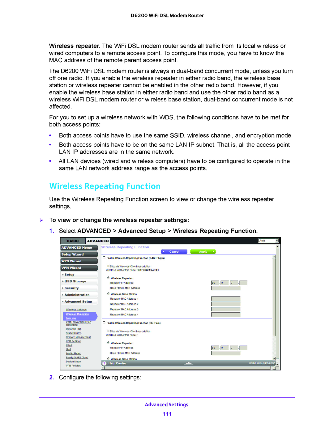 NETGEAR 202-11171-04 user manual Wireless Repeating Function 