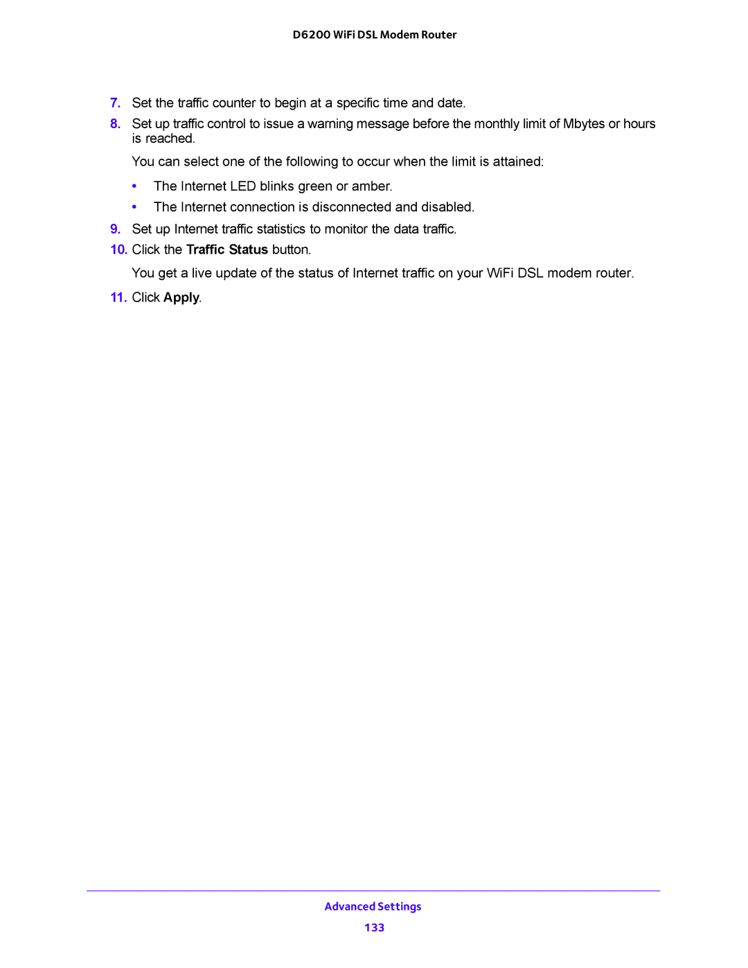 NETGEAR 202-11171-04 user manual Advanced Settings 133 