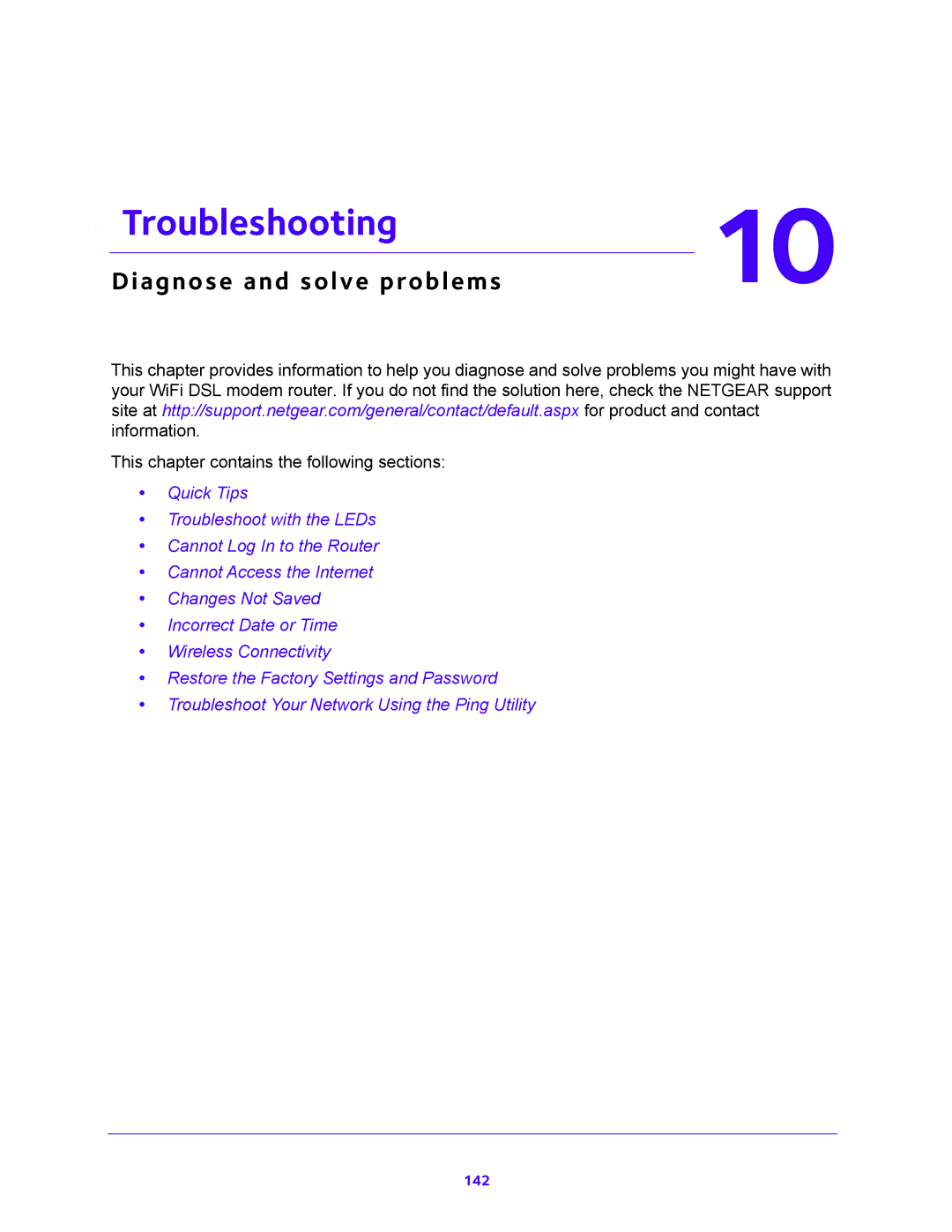 NETGEAR 202-11171-04 user manual Troubleshooting, Diagnose and solve problems 