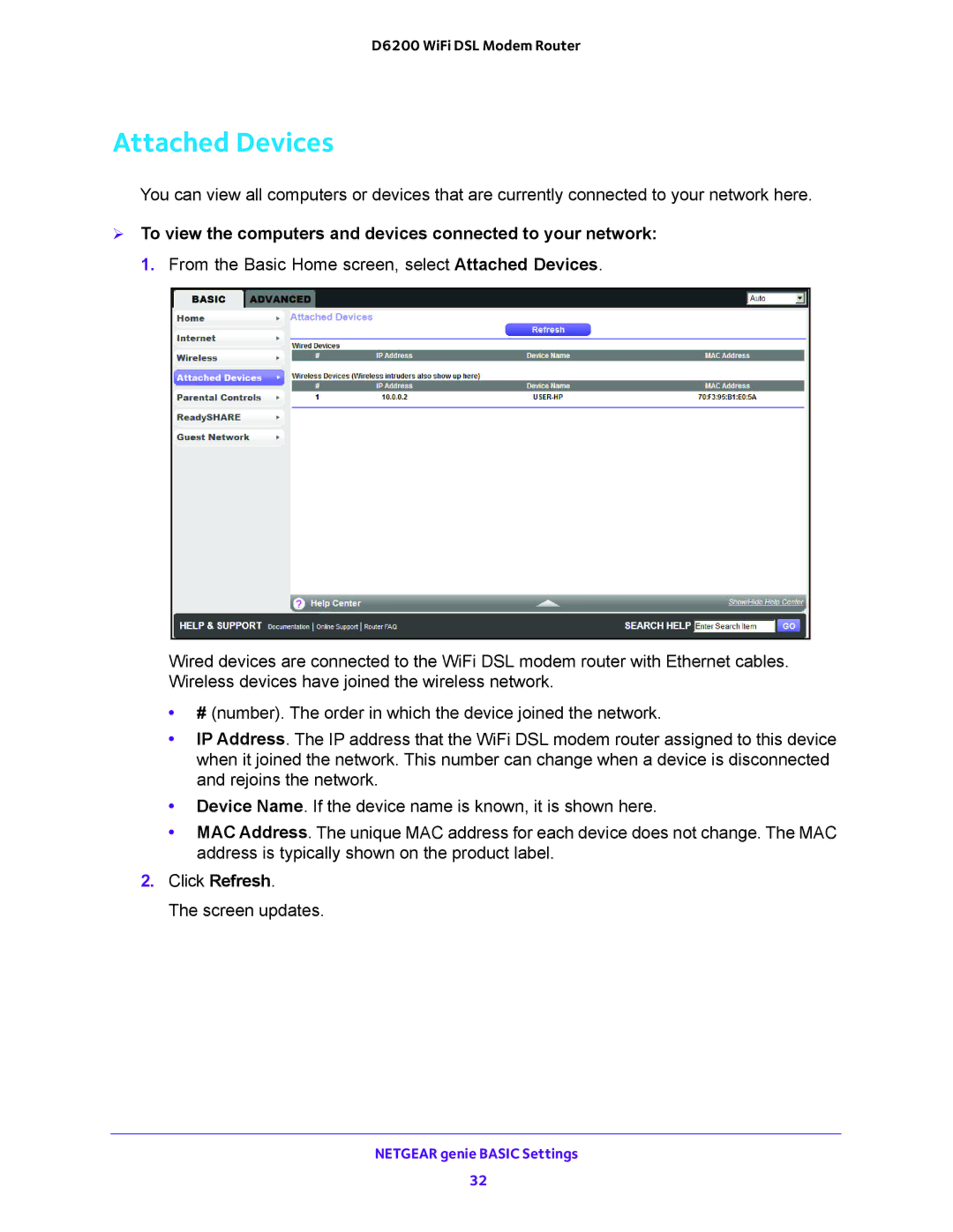 NETGEAR 202-11171-04 user manual Attached Devices 