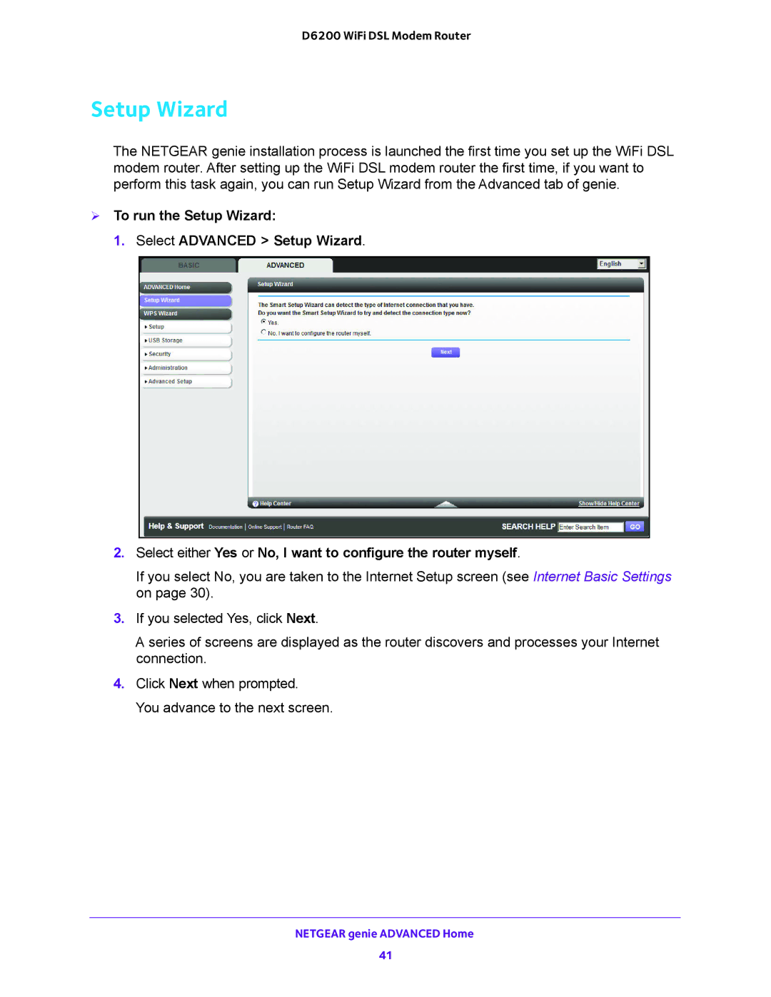 NETGEAR 202-11171-04 user manual Setup Wizard 