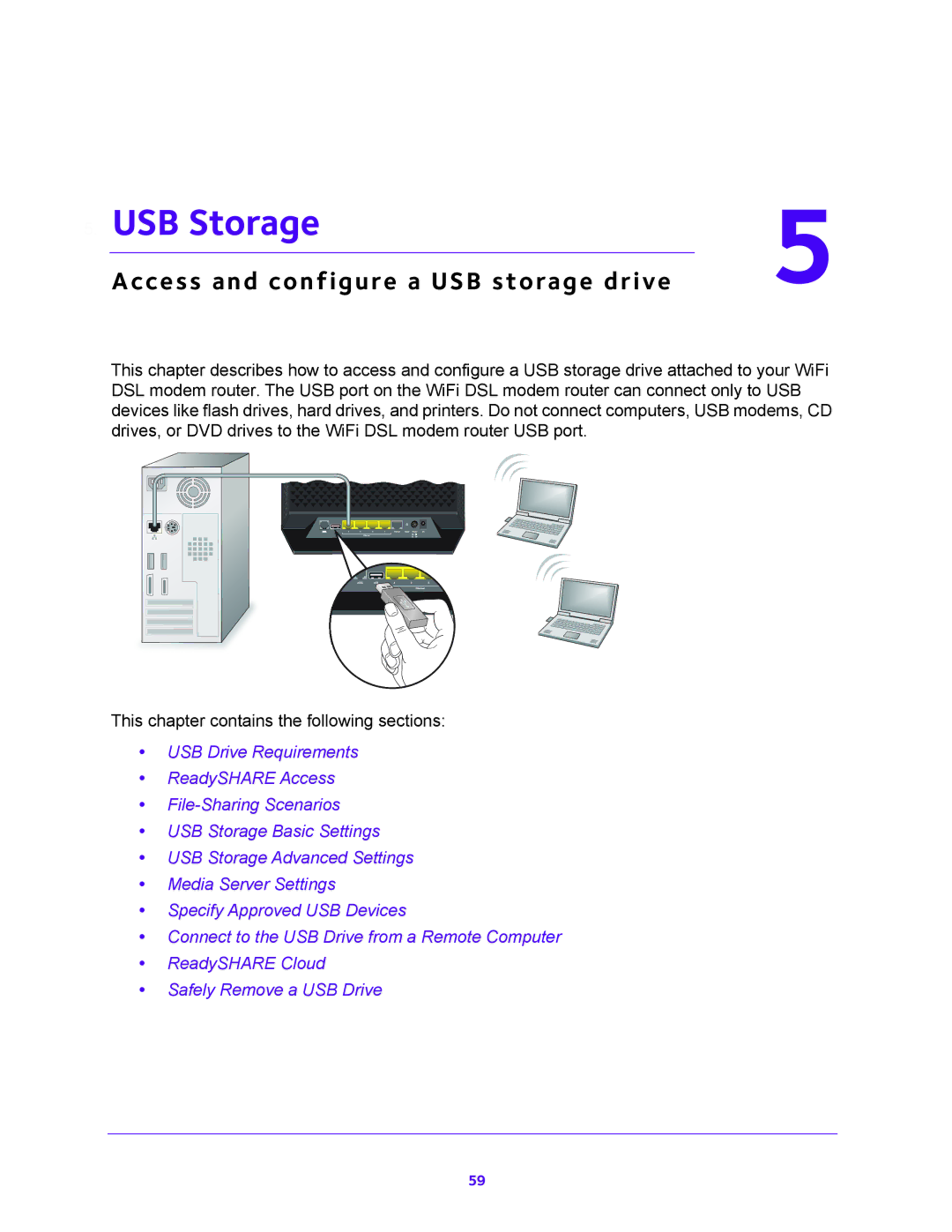 NETGEAR 202-11171-04 user manual USB Storage, Access and configure a USB storage drive 