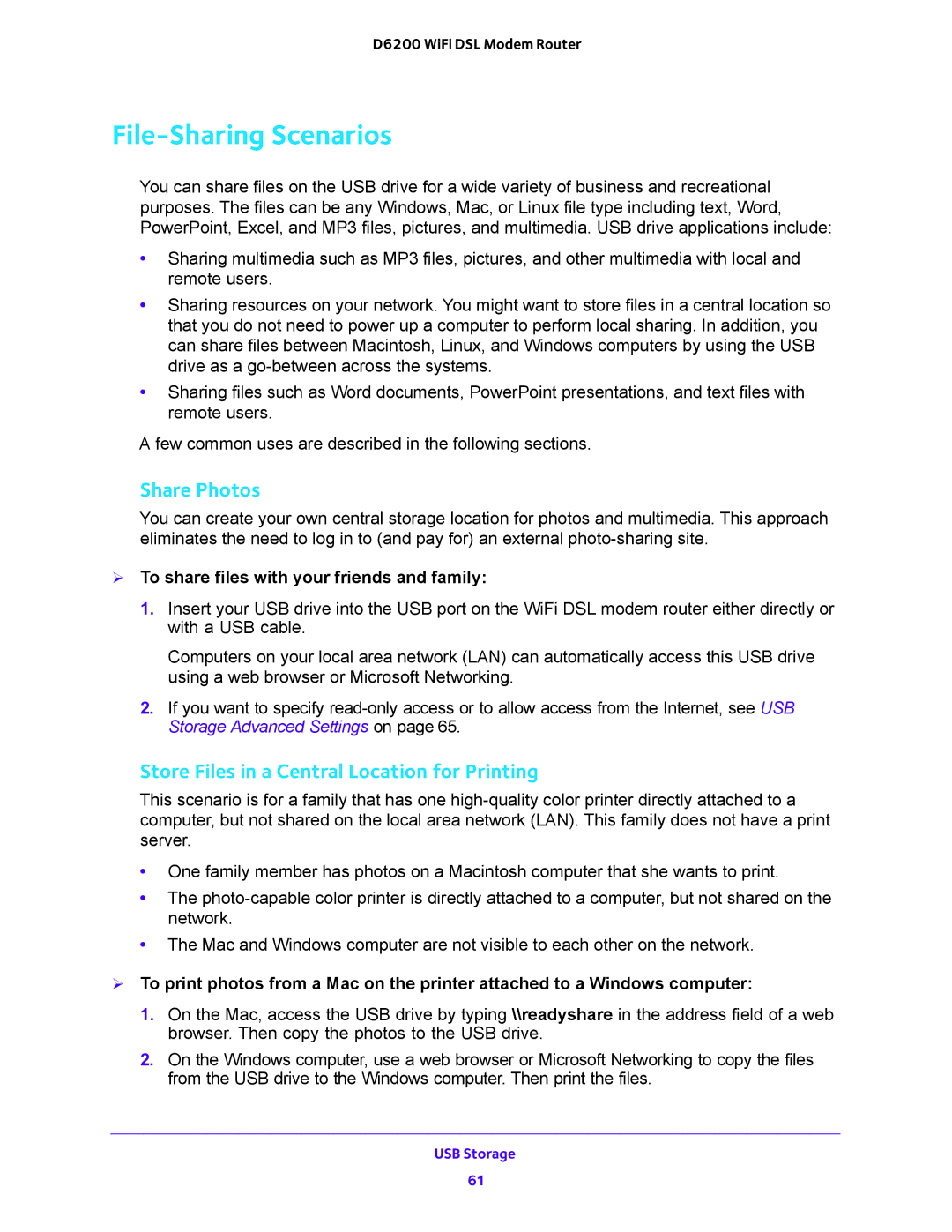 NETGEAR 202-11171-04 user manual File-Sharing Scenarios,  To share files with your friends and family 