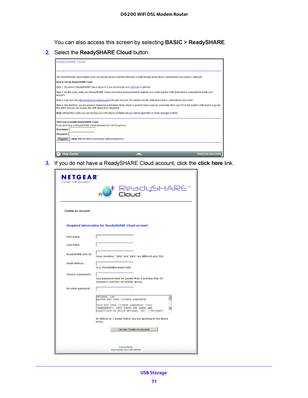 NETGEAR 202-11171-04 user manual USB Storage 