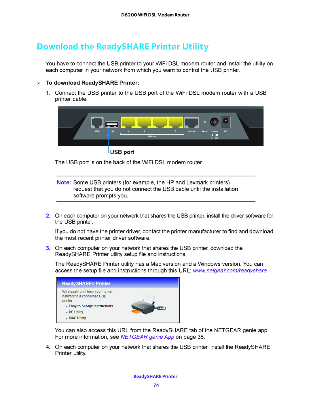 NETGEAR 202-11171-04 user manual Download the ReadySHARE Printer Utility,  To download ReadySHARE Printer 