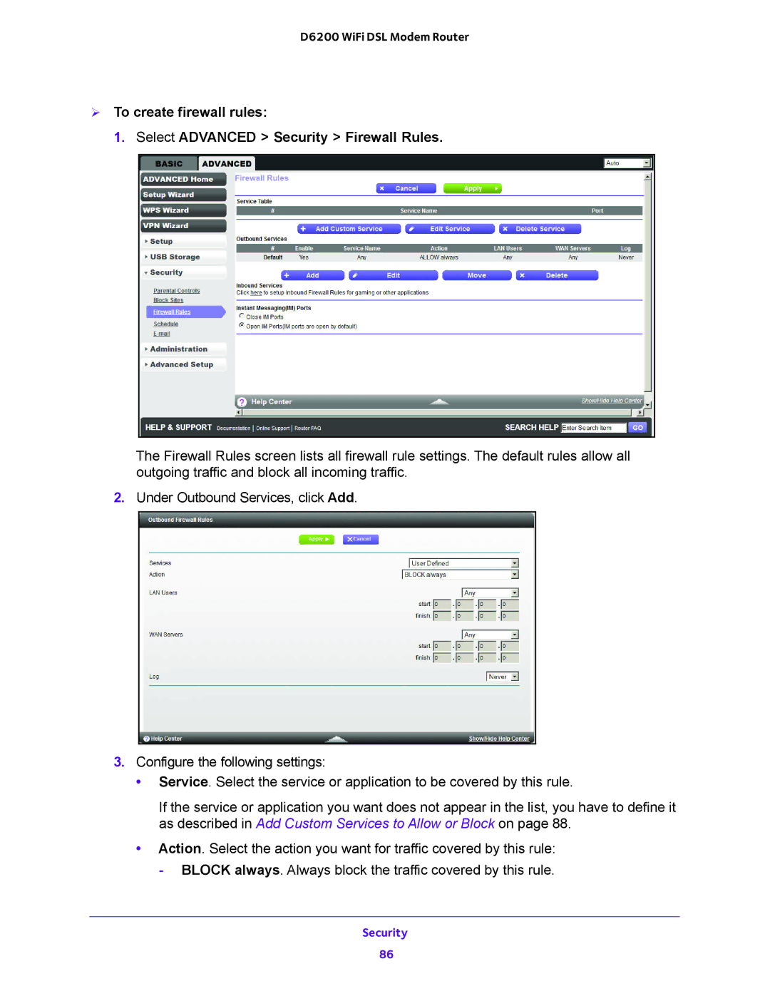 NETGEAR 202-11171-04 user manual Security 