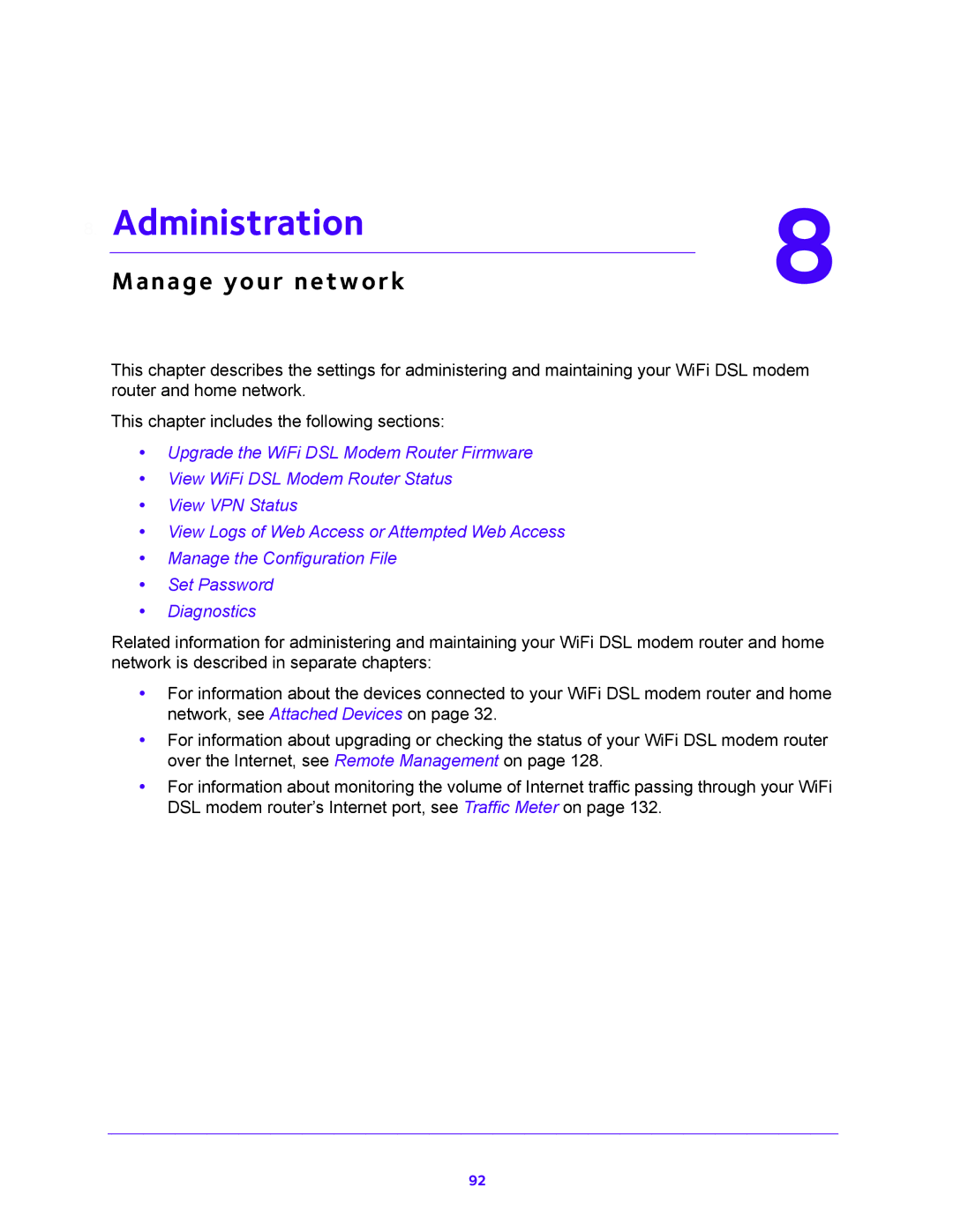 NETGEAR 202-11171-04 user manual Administration, Manage your network 