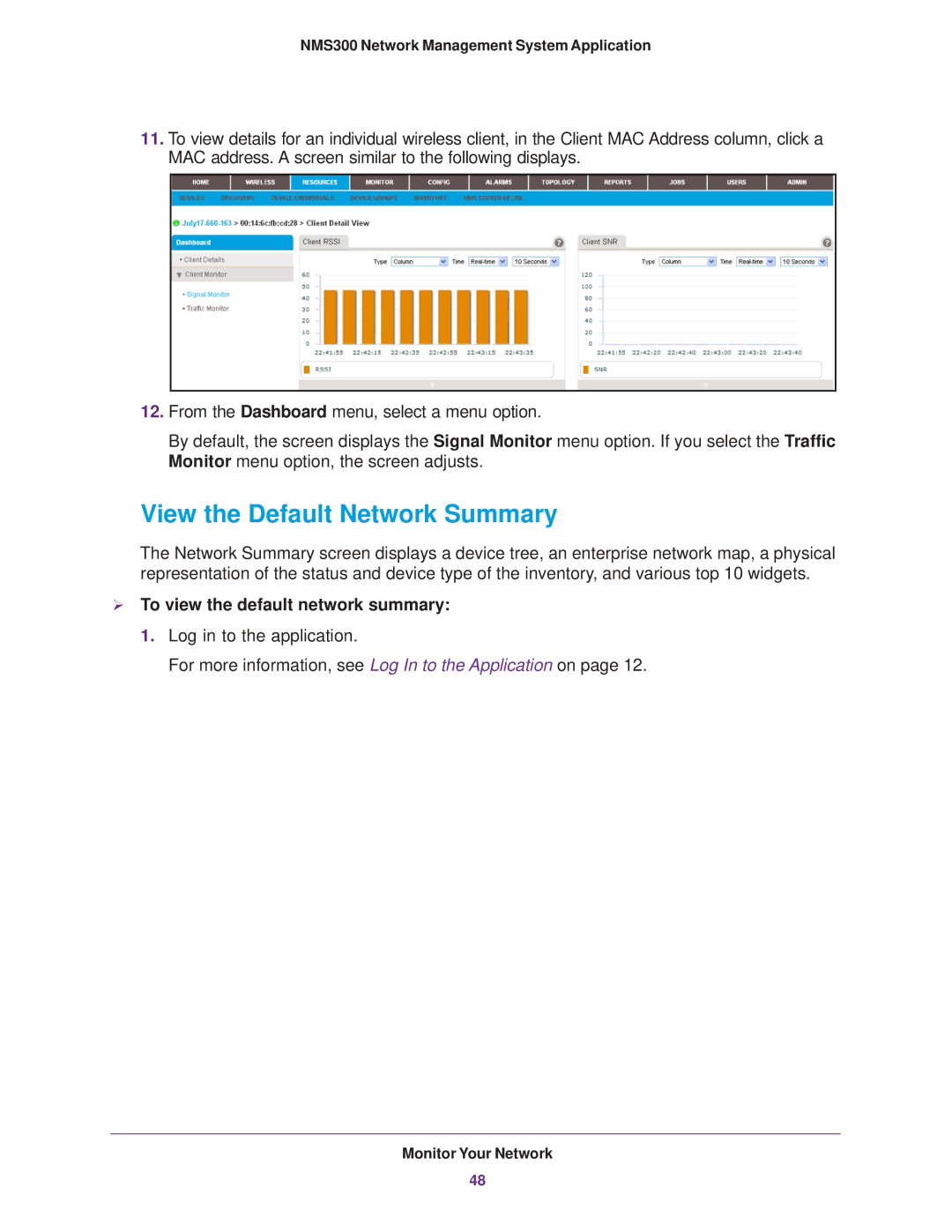 NETGEAR 202-11288-02 quick start View the Default Network Summary,  To view the default network summary 