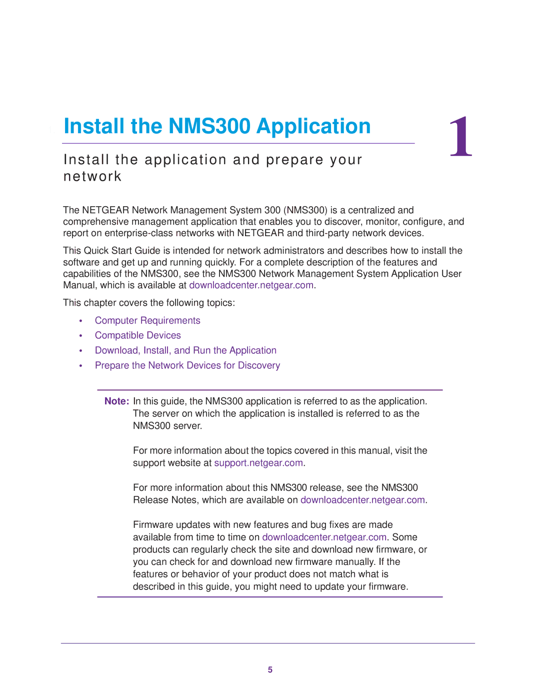 NETGEAR 202-11288-02 quick start Install the NMS300 Application 
