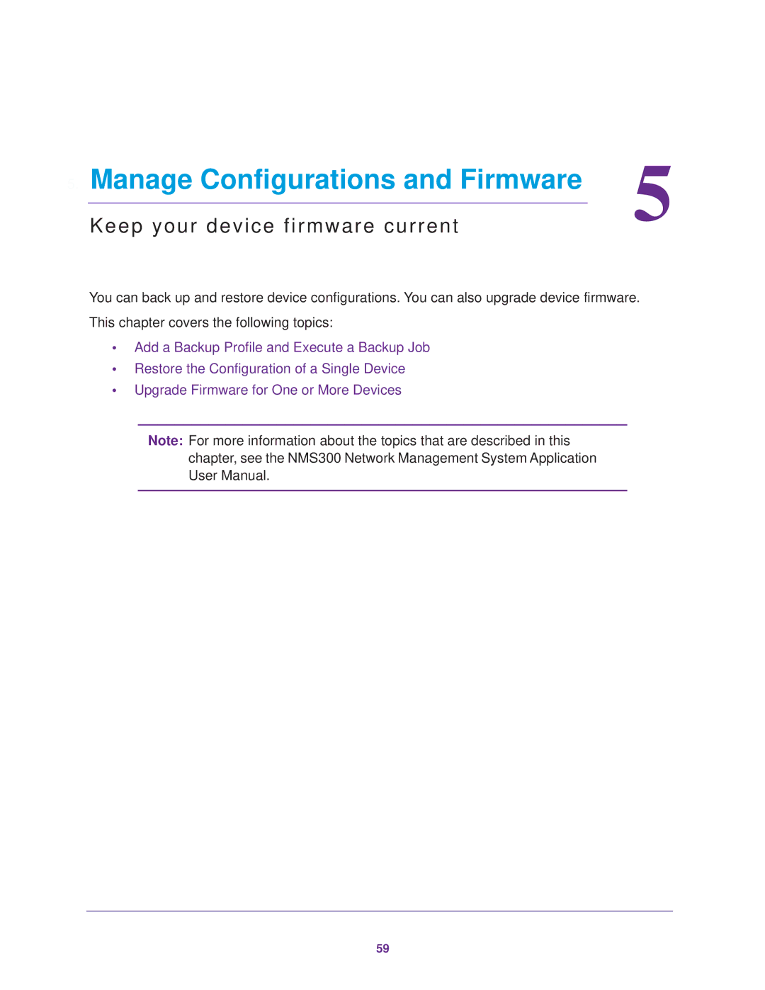 NETGEAR 202-11288-02 quick start Manage Configurations and Firmware 