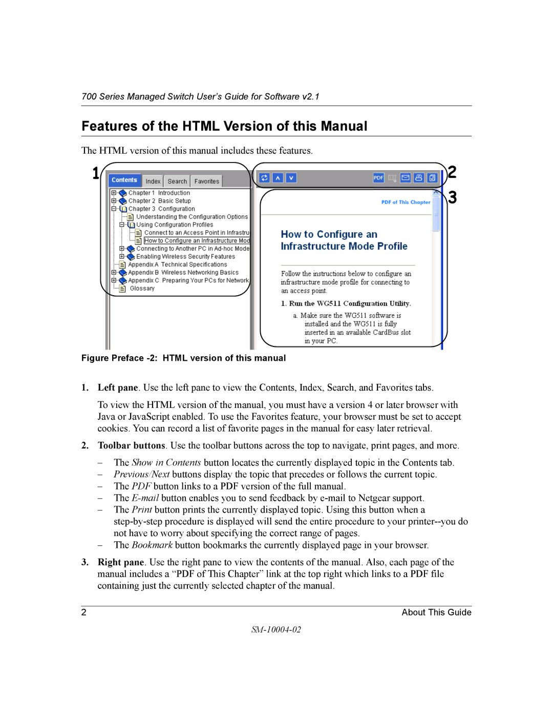 NETGEAR 700 Series Features of the Html Version of this Manual, Figure Preface -2 Html version of this manual 