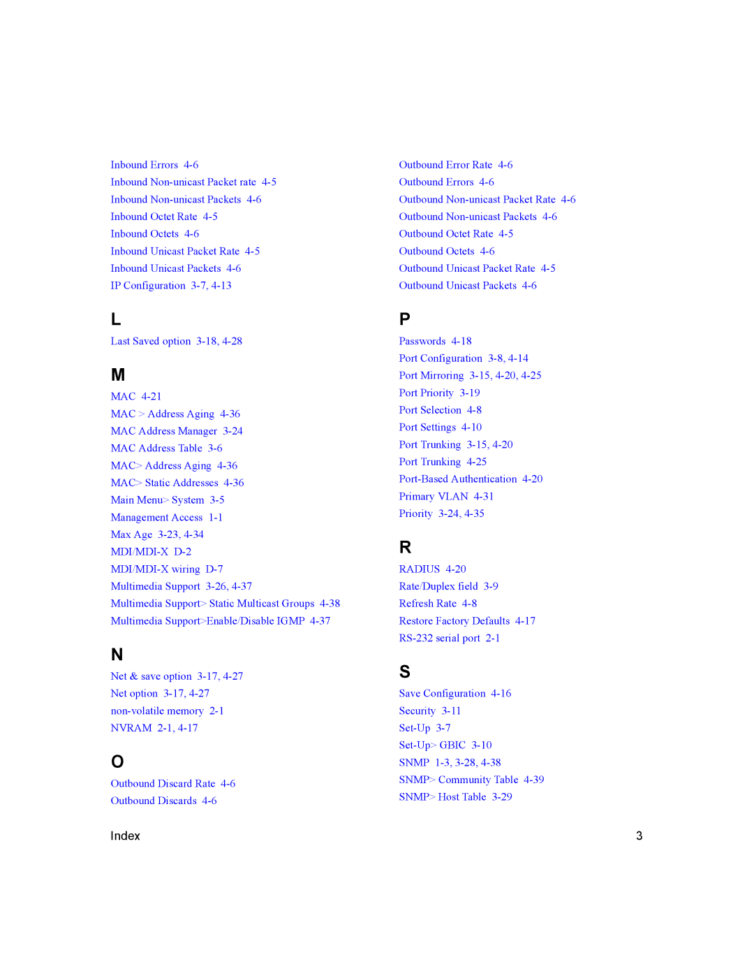 NETGEAR 700 Series manual Index 